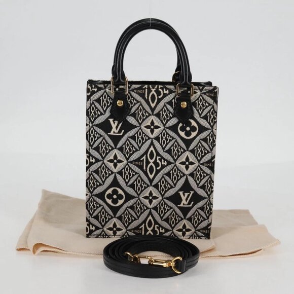 LOUIS VUITTON Pre Owned SINCE 1854 Petit Sac Plat 2way Black M80484 Auth 132612M - Picture 13 of 16
